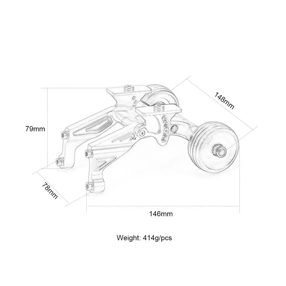 Upgrade Onderdelen ARA320492 ARA320536 Alloy Rear Ajustable Wheelie Bar FOR Rc Auto 1/5 Arrma Kraton ARA5208 outcast 8S