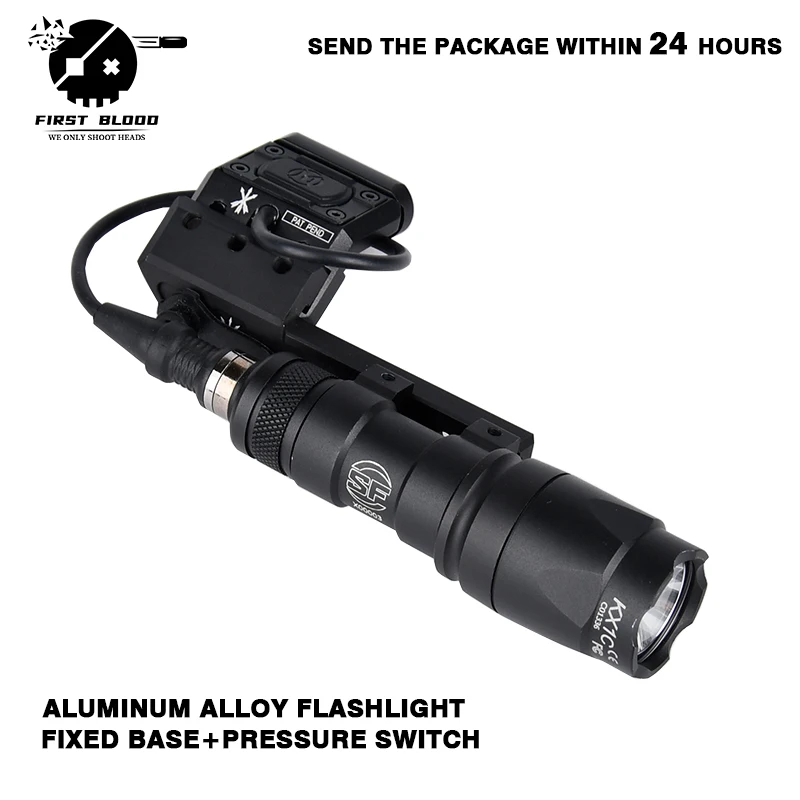 Surefire M300A M600C Flashlight With UN HotButton Remote Switch Left Right Offset Mount Base Tactical Airsoft Hunting Light