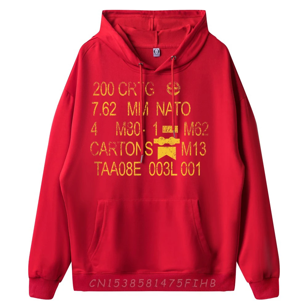 Hoodies 7 62mm Us Military Od Can Ammo Autumn Special Design Long Sleeve Crew Neck Men Hoodies Casual Oversized Sweatshirt