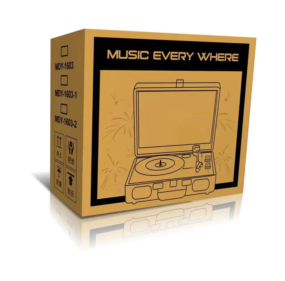 Hooqu أعلى جودة خمر الرجعية خشبية مشغل تسجيلات من الفينيل العتيقة القرص الدوار سطح المكتب USB BT الموسيقى مكبرات صوت ستيريو الفونوغراف #5