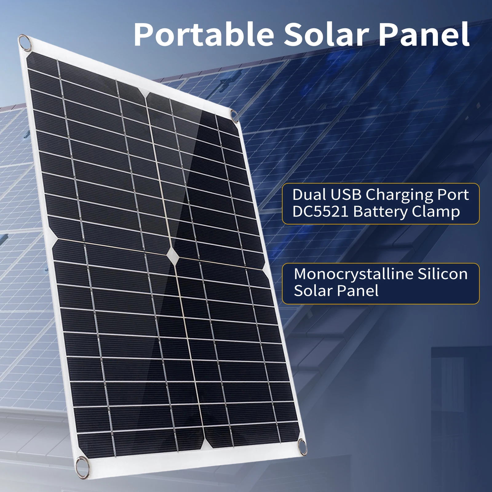 Portable 300W Solar Flexible Panel Kits Monocrystalline Silicon Solar Panel with 30A/40A/50A/ 60A Controller Dual USB Charging