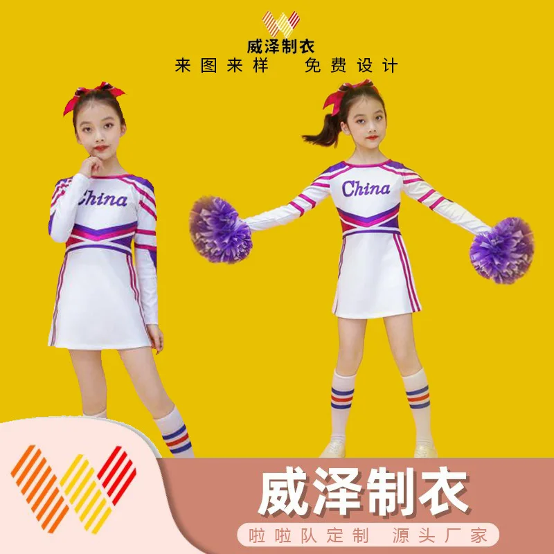 

Children's cheerleading team costumes, performance costumes for student sports meet performances, and one-piece dresses