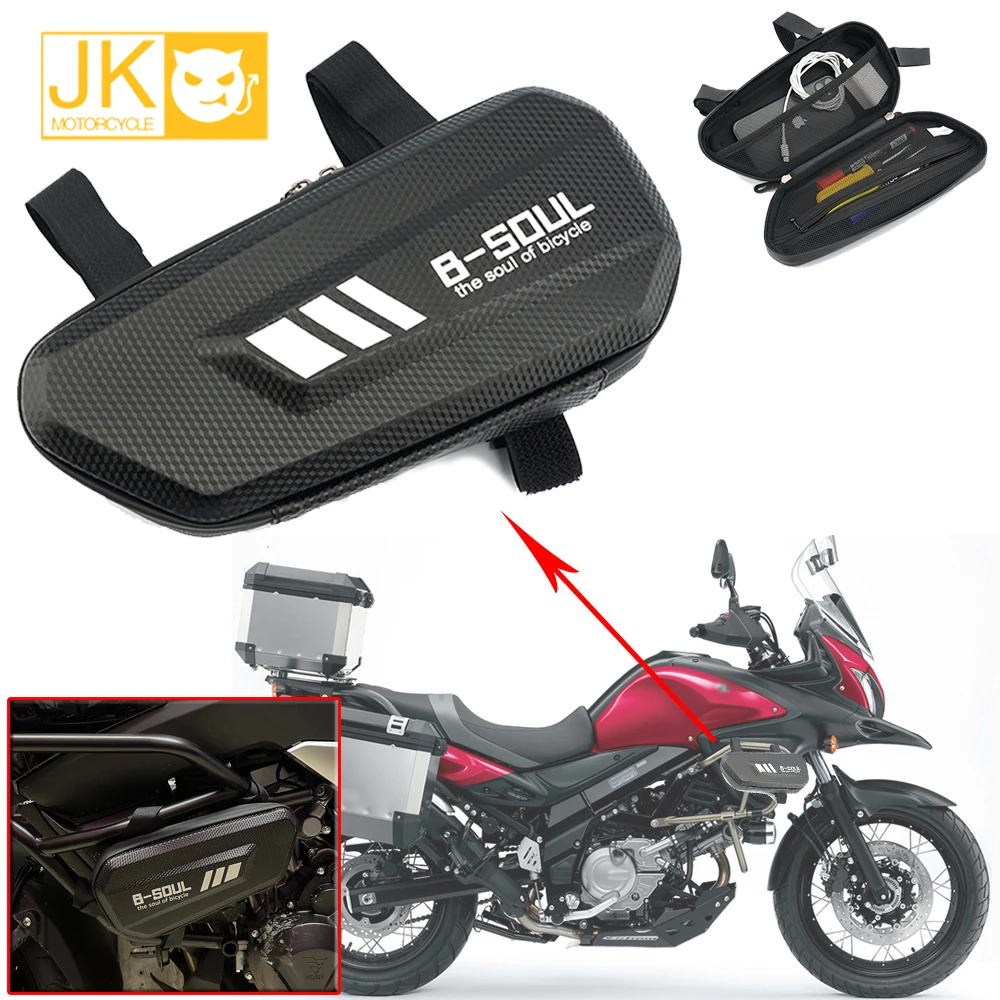 For SUZUKI V-STROM DL 250 650 1000 1050 XT 800 DE 800DE Vstrom Motorcycle Accessories Waterproof Triangle Tool Frame Side Bag