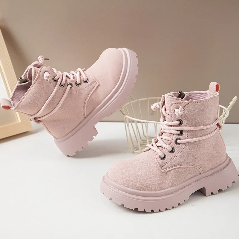 Botas 2025 Autumn New Kids Fashion Boot Trendy Versatile Girls' Ankle Boots Comfort Anti Slip Child Boots Zapatos De Mujer