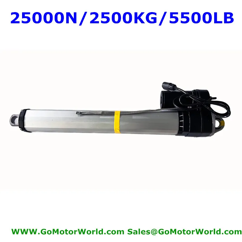 24V 25000N (2500KG/5500LB) Force 400-800mm Adjustable Stroke Heavy Duty Industrial Waterproof Customized Solar Linear Actuator