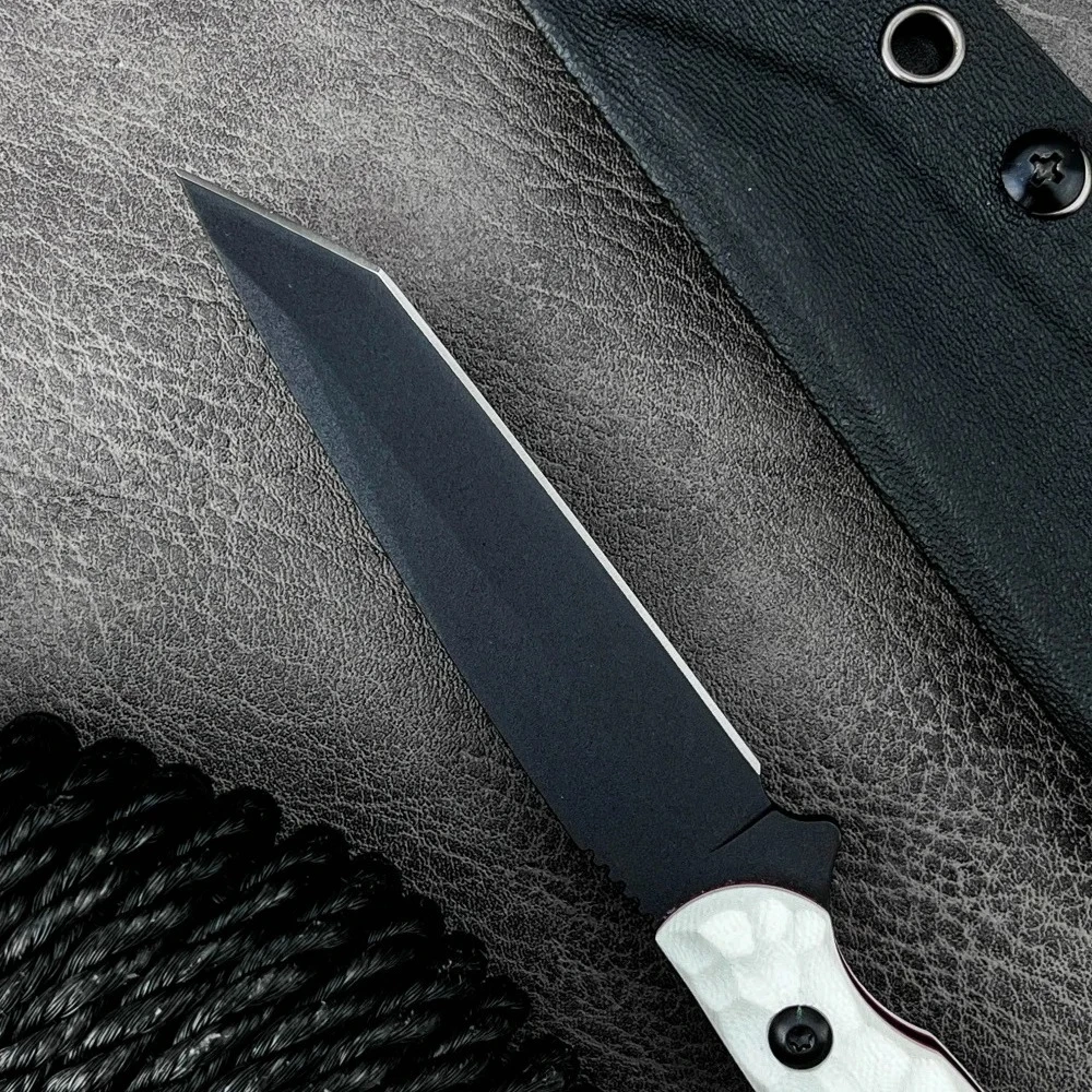 في الهواء الطلق التكتيكية الصيد مستقيم سكين البرية بقاء القتال الدفاع سكين قصير التخييم التنزه مغامرة الإنقاذ EDC سكين #5