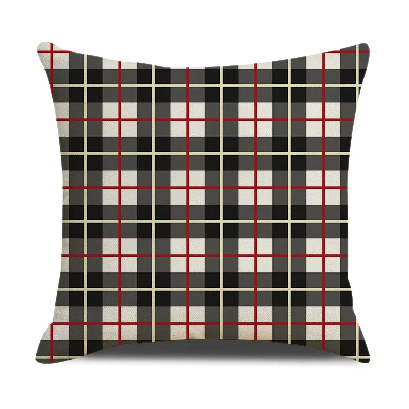 Vintage Check Pillow Cases 45x45cm Home Bedroom Sofa Decorative Throw Pillow Covers Simple Colorful Plaid Stripes Cushion Covers