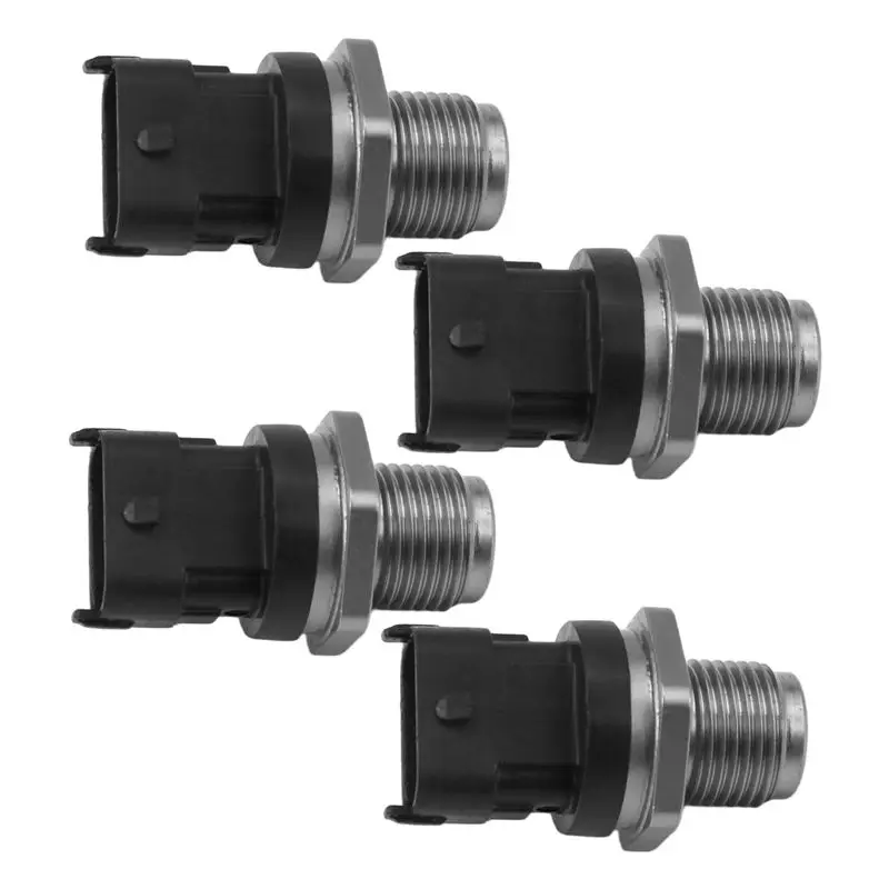 High Pressure Fuel Rail Sensors- For Cummins IVECO DAF MAN 2003-2007 Engines(4Pcs) Model Codes:0281006325 0281006112 0281002846