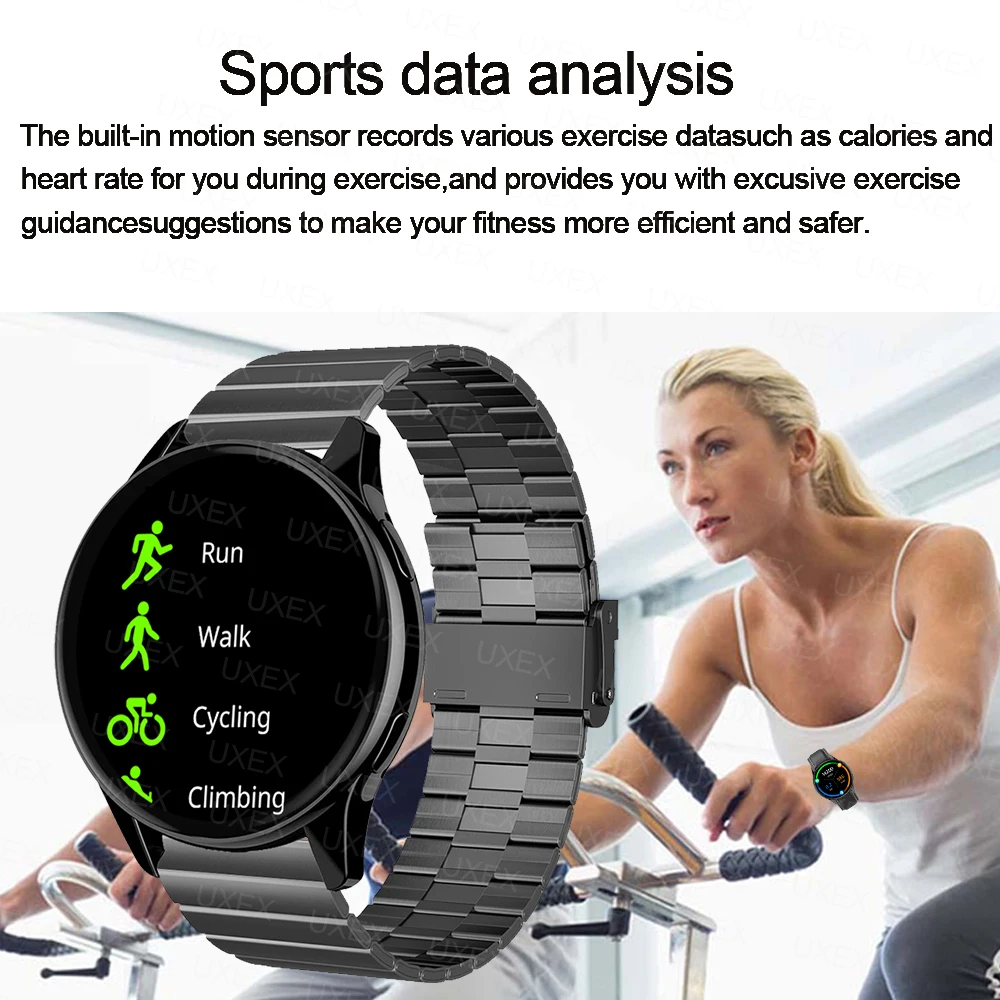 Jam Tangan Pintar Wanita Modis Hadiah Natal Layar Penuh Panggilan Bluetooth Foto Kustom Jam Tangan Multifungsi Pria Untuk Android Ios