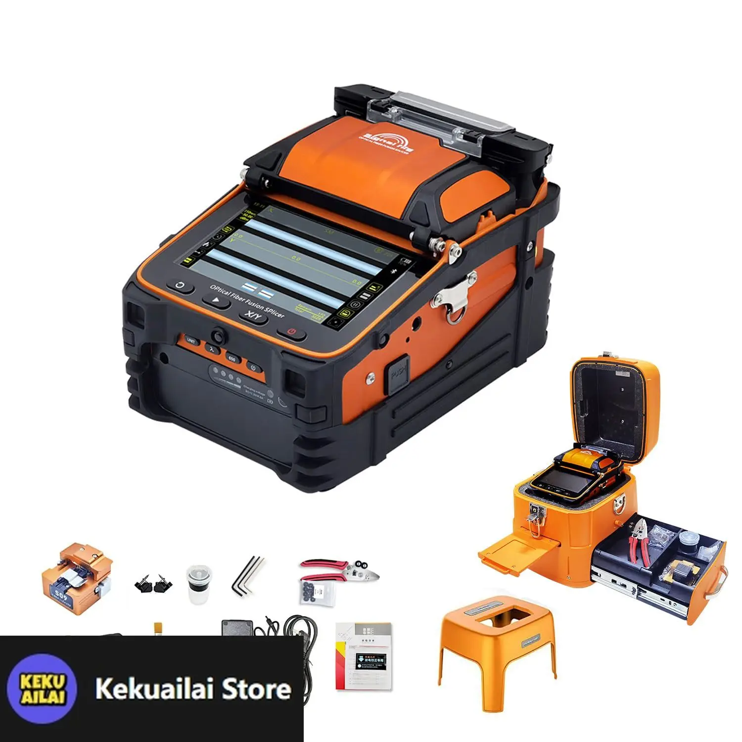 

AI-9 Fusion Splicing Six Motor Core Alignment Fiber Fusion Splicer Automatic FTTH Fiber Optical Welding Splicing 5S Heating 15S