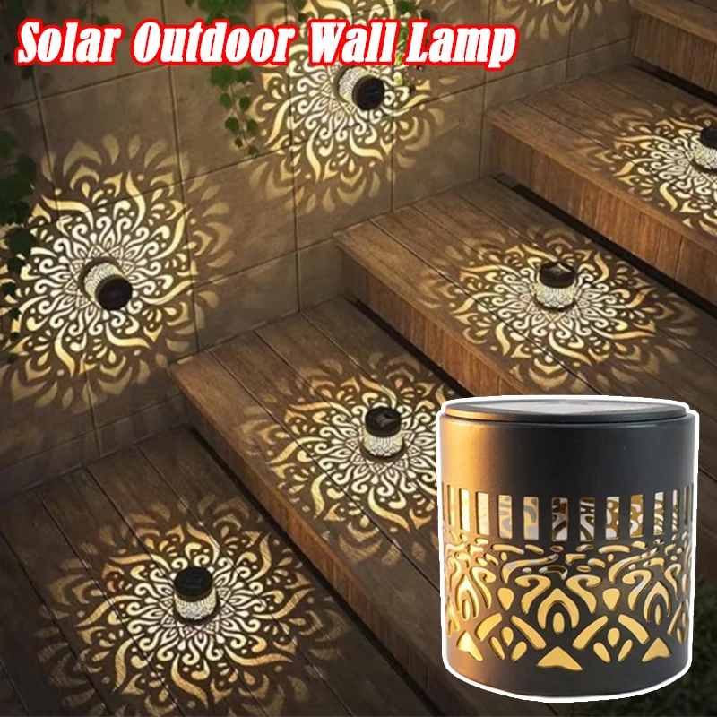 

Solar Mandala Wall Lamp Outdoor Lighting Wall Light Waterproof Decorative Light For Garden Fence Patio Courtyard Pathway Night