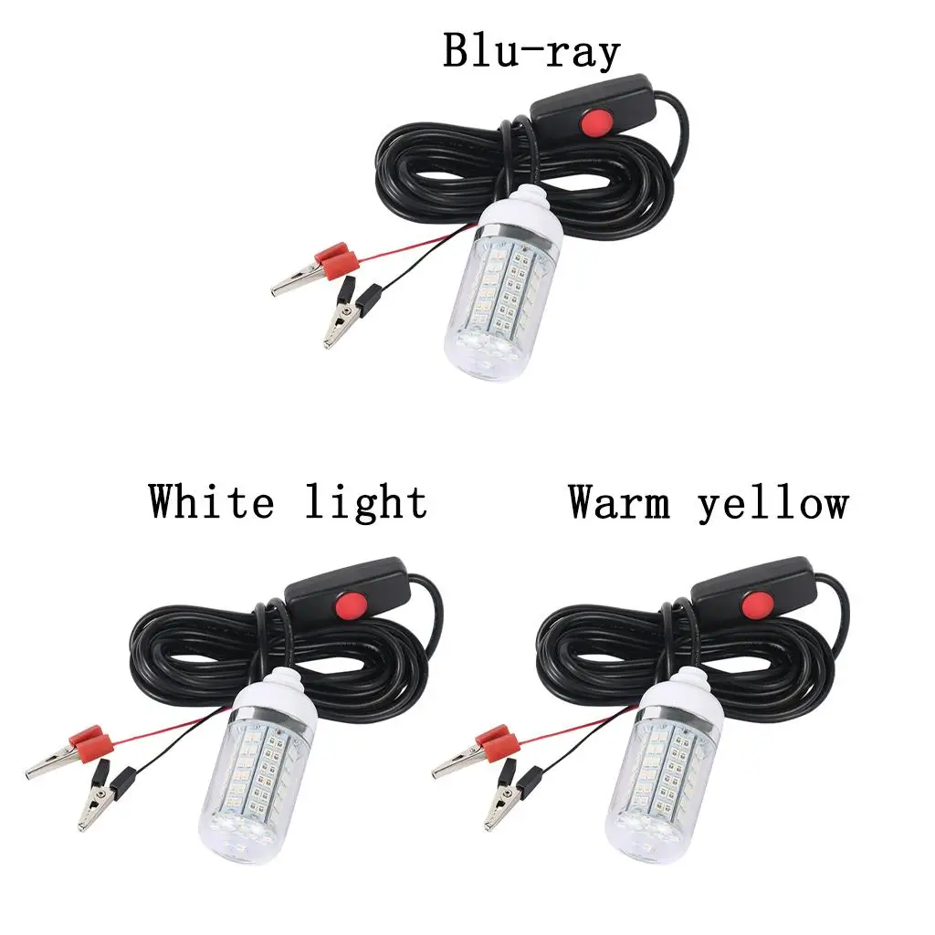 

12V LED Submersible Fishing Light Underwater Lure Bait Lamp Night