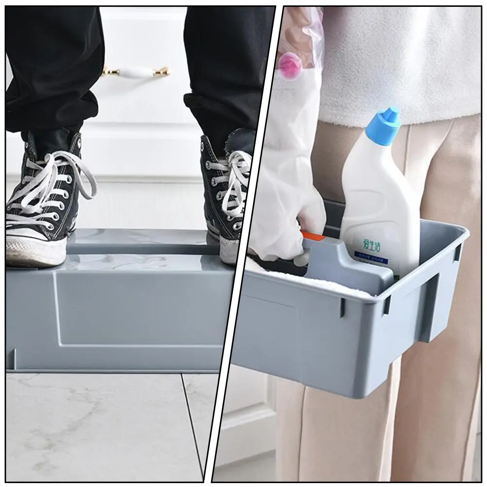 

1pc Multifunctional Storage Basket Bin Wicker Pp Organizer Large Capacity Household Storage Case Desktop Cleaning Supply Box