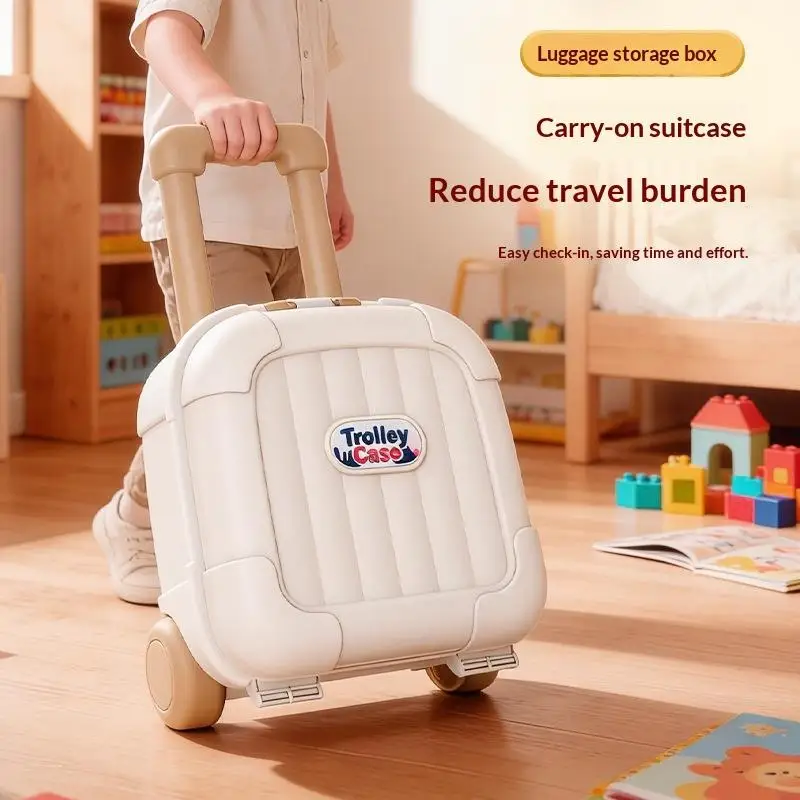 Luggage Storage Box Children's Cartoon Toy Storage Box Extendable Handle Trolley Case Accessories Gift