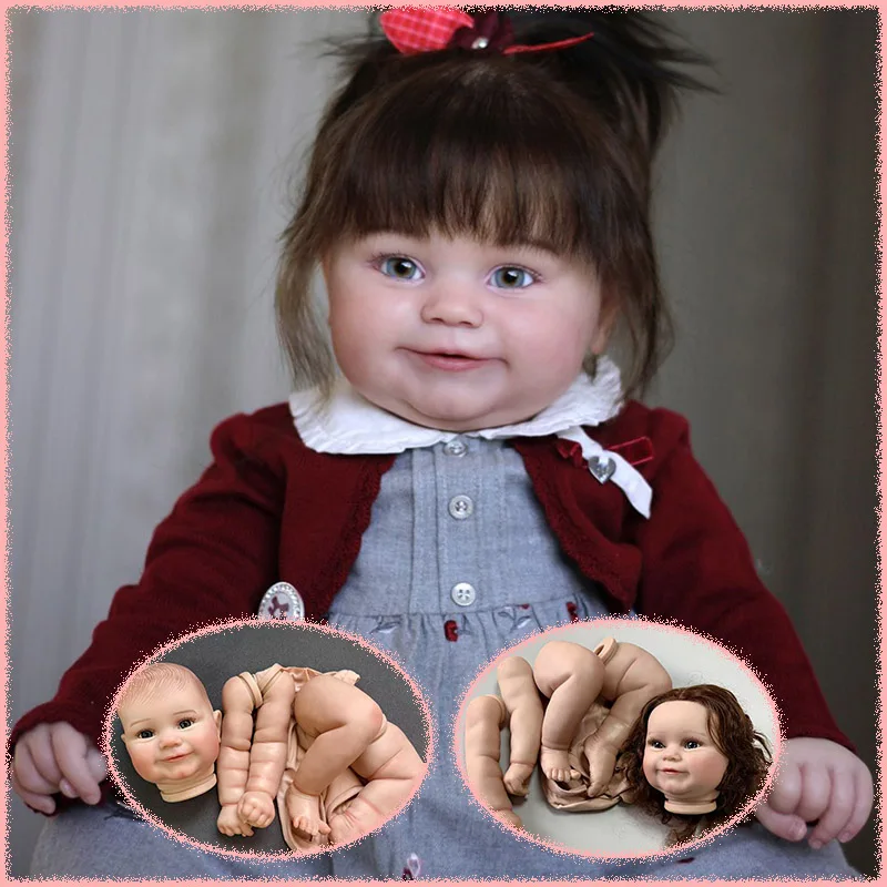24inch Reborn Doll Kit Maddie Awake Unfinished Lifelike Multiple Layers Painting Doll Parts DIY Children toys