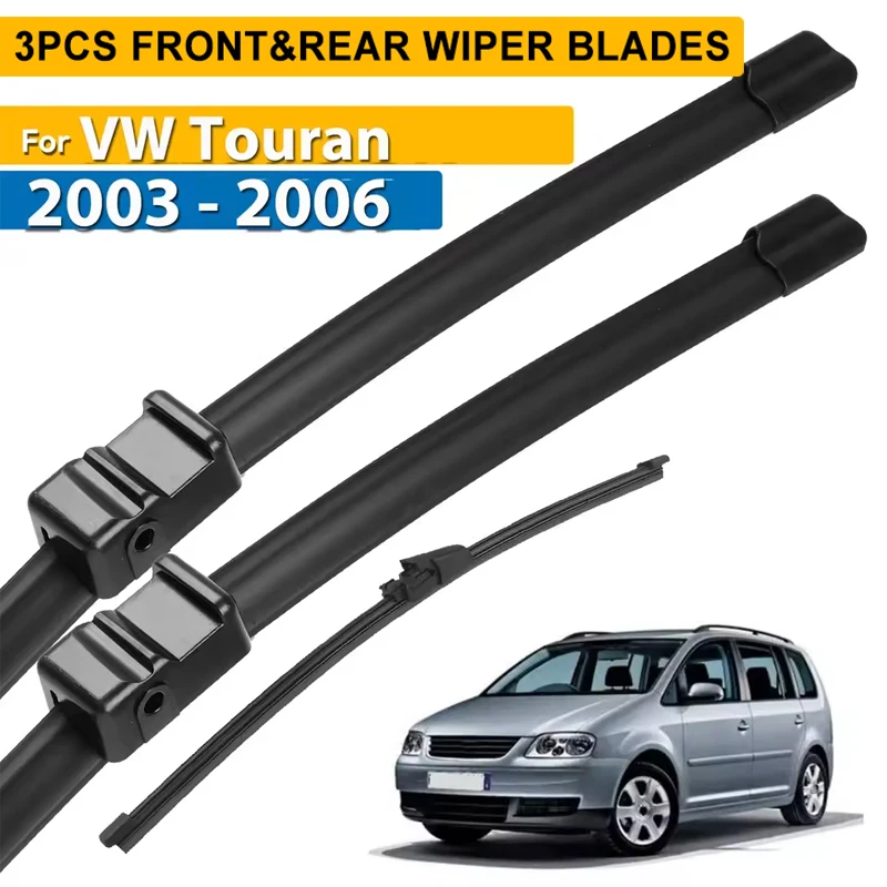 Wiper RHD & LHD Front & Rear Wiper Blades For VW Touran 2003 - 2006 Windshield Windscreen Window Brushes 28+28+16