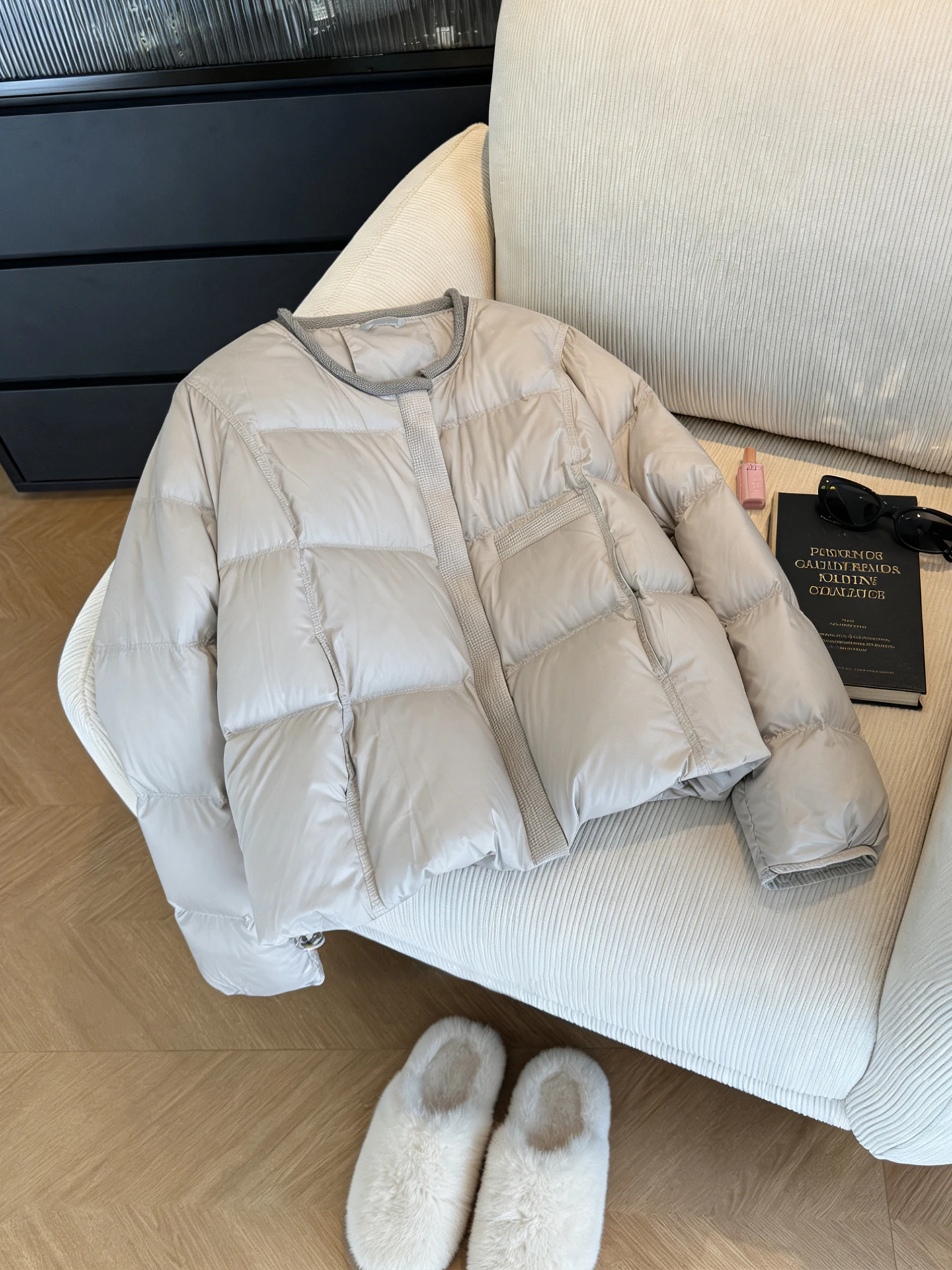 

Корейская женская легкая теплая свободная куртка из хлопка с круглым вырезом для осени и зимы, повседневная верхняя одежда для поездок на работу, с эффектом похудения