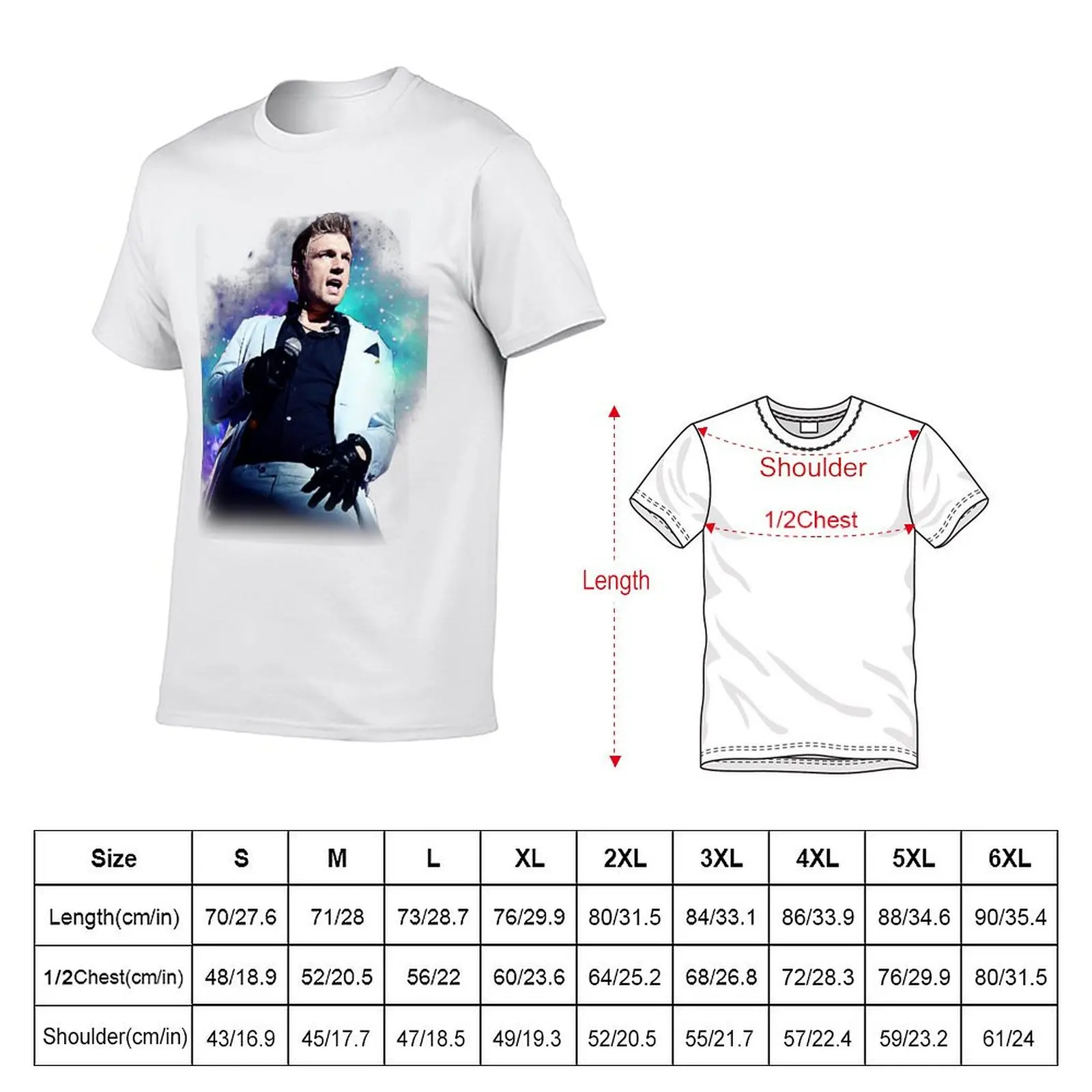 تي شيرت Nick Carter Galaxie تي شيرت للرجال تي شيرت قطني مضحك تي شيرت قطن 100%