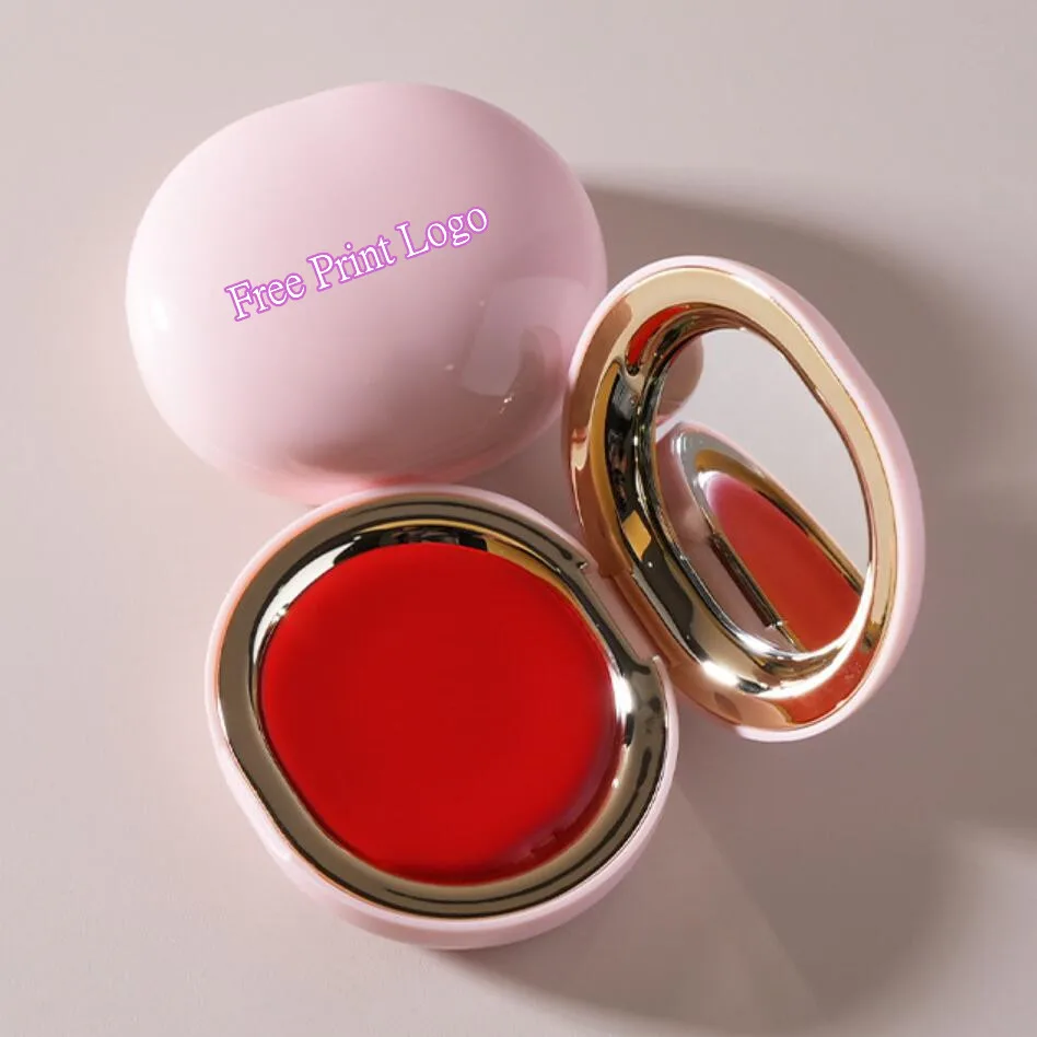 Guancia Blush Gel viso viso Rouge formaggio tinta pigmento carino imballaggio rosa rosa fard personalizzato il tuo Logo Blush all'ingrosso 10 pezzi