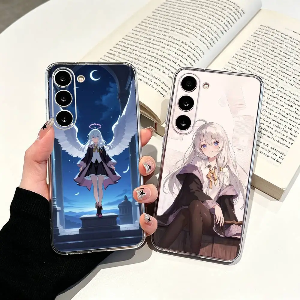 T-The Journey of Elaina-Anime Clear Soft Silicone Phone Case for Samsung Galaxy A71, A70, A52, A51, A40, A30