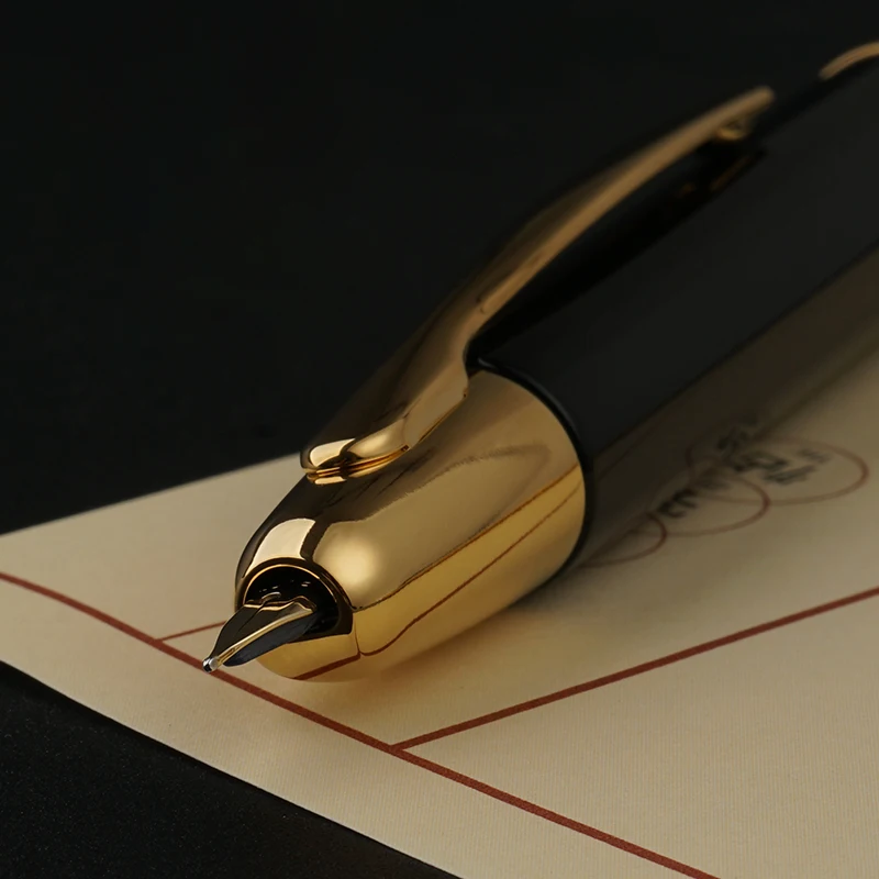 Imagem -02 - Original Capless Fountain Canetas Gold Nib Ink Pen Grupo Canetas de Papelaria Escritório Escrita Acessórios 18k Fc15sr