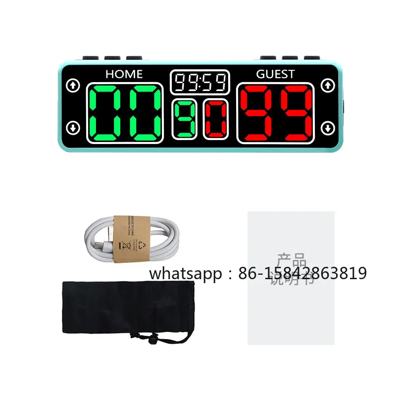 Small Mini Touch Screen Scoreboard Electronic Scoring Integrator Board Game Chess and Card Timing