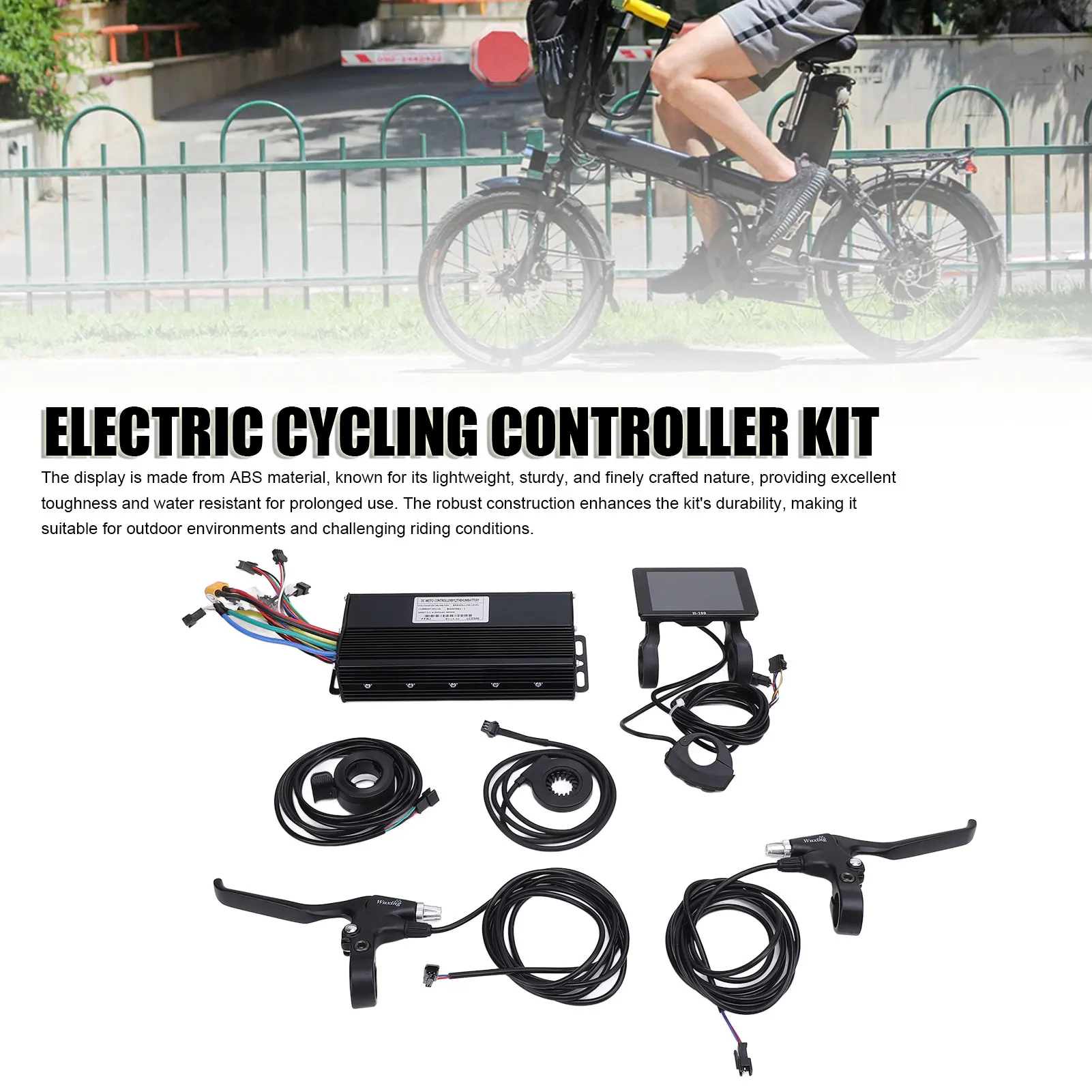 Electric Cycling Controller Kit Easy Installation 40A 36V 48V 52V H-100 Display 3 Mode Brushless Motor Speed Controller Kit