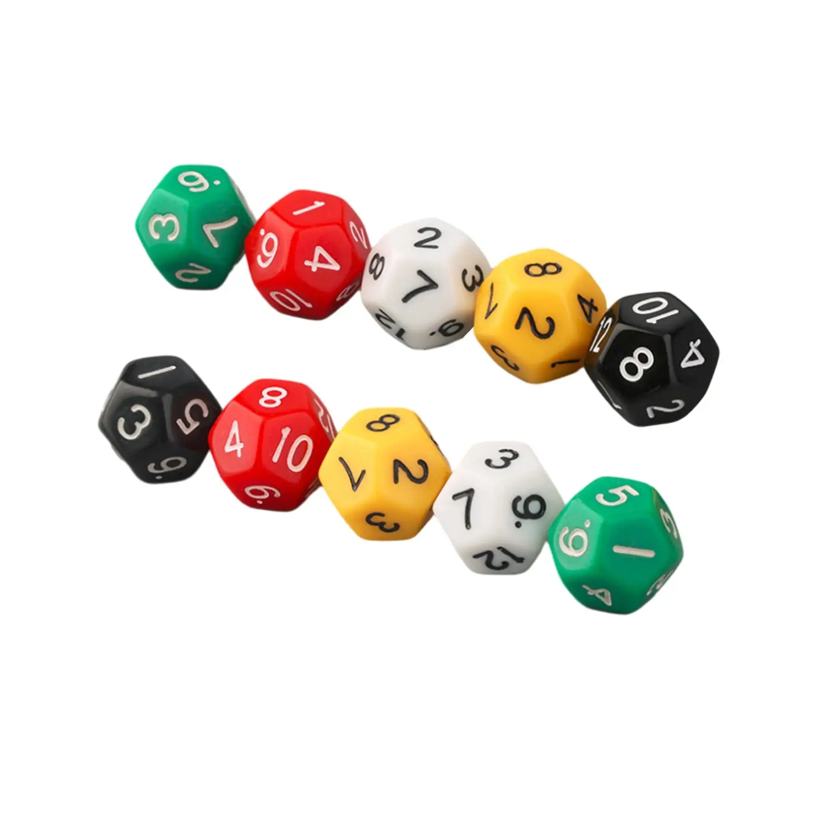 12 Sided Dice D12 Polyhedral Dice 20mm Assortment for Tabletop RPG Card Game Acrylic Multi Color