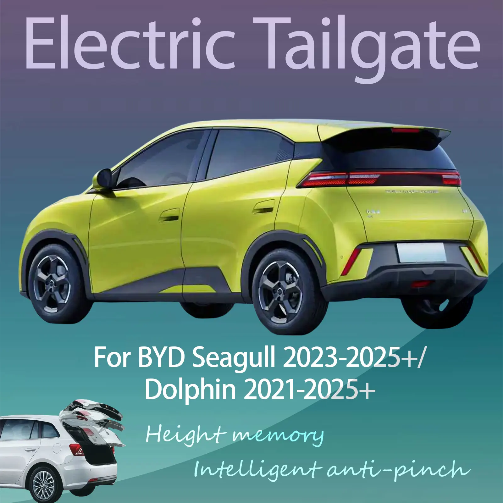 For BYD Seagull/Dolphin 2021-2025+ Electric Tailgate Hands Free Operation Dual Rod Electric Trunk Suction Smart Control