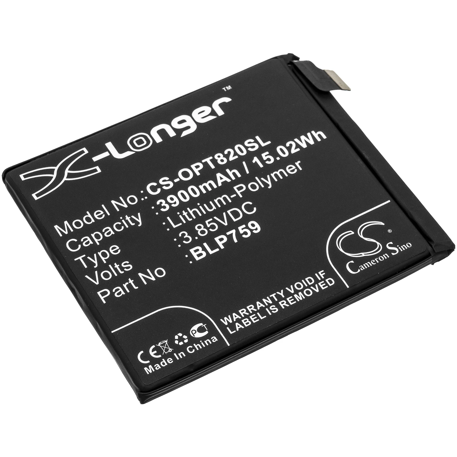 

Li-Polymer Mobile, SmartPhone Battery for Oneplus, 3.85V, 3900mAh, Compatible Models: 8 Pro, 8 Pro 5G, IN2020, IN2021