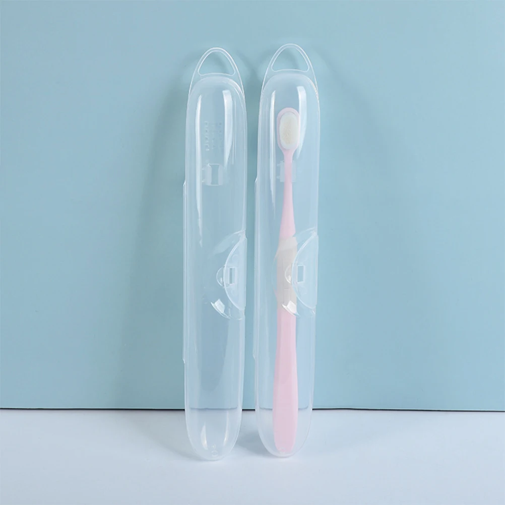 

12 Pcs Toothbrush Case Portable Container Travel Breathable Holder Plastic Storage Box Home Office Saving Space Easy