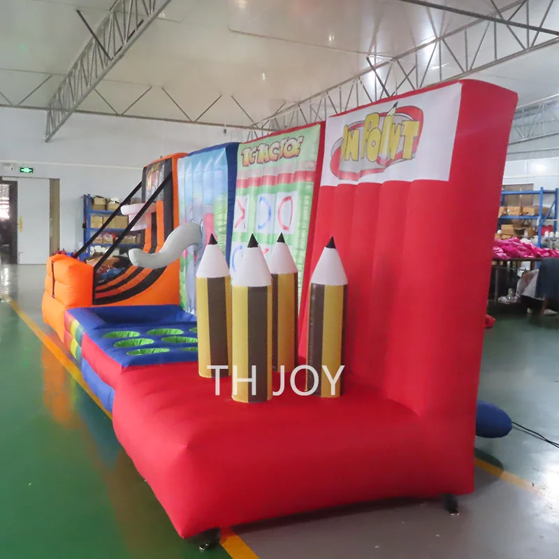 fast air ship to door,Inflatable Carnival Basketball hoop toss Games, 4 in 1 game Inflatable Sports Combination carnival games