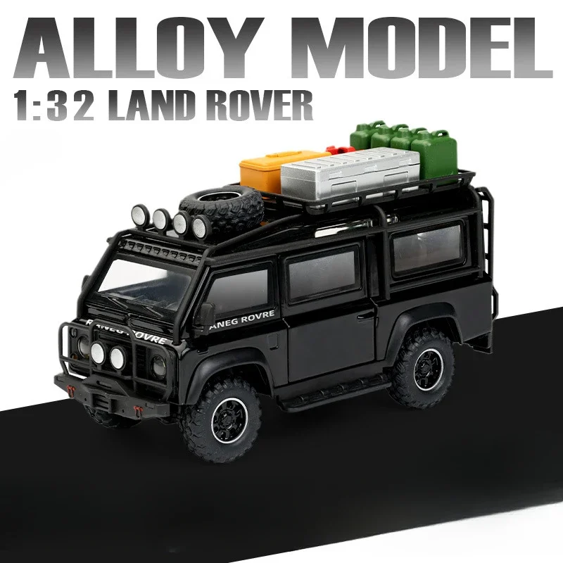 Land Rover Defender Off Road Vehicle Model Sound Light Children Diecast Toy Simulation 1:32 Vehicle Gift Collection Home Decor