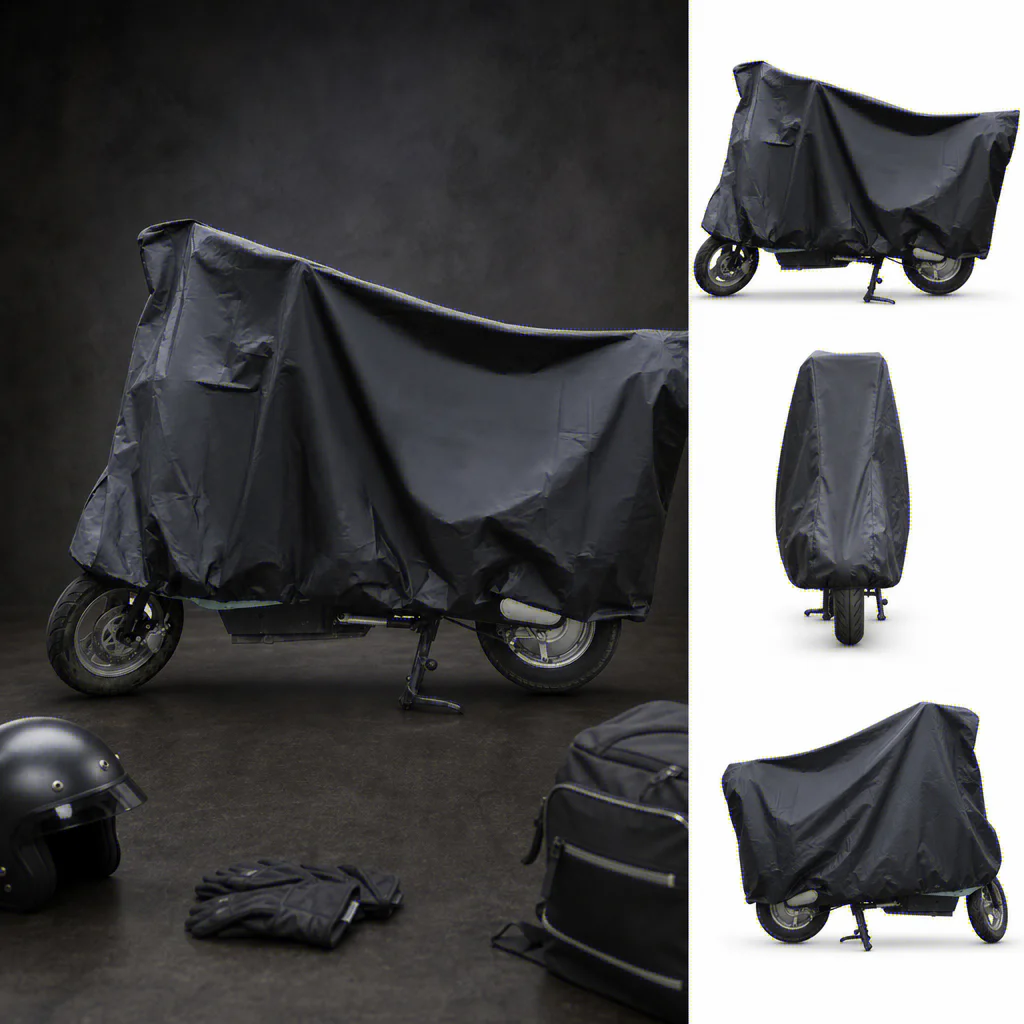 Universal Motorcycle Cover, Waterproof UV Protection, Bike Scooter Electrombile Dust Cover, 180x120cm With Reflective Strip