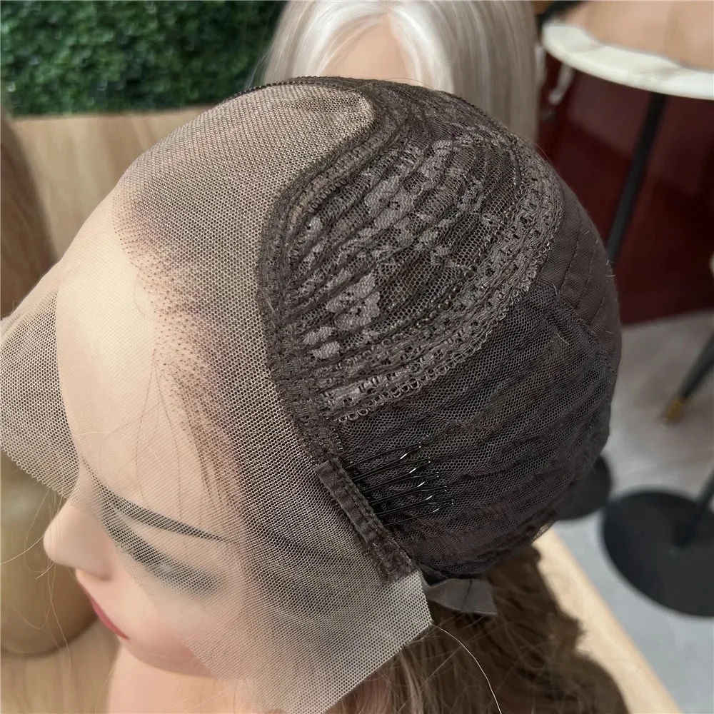 Ash Blonde Highlight Balayage Wig 24 Inches Natural Wavy 13x4 HD Lace Front Wig High Heat Synthetic Glueless Wigs Daily Wear