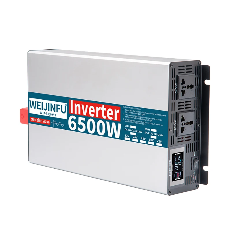 Аксессуары для инверторов чистой синусоиды мощностью 3300 Вт, пиковая мощность 6500 Вт с двумя бесшумными вентиляторами и эффективностью 95%, необходимые аксессуары для автофургонов и грузовиков