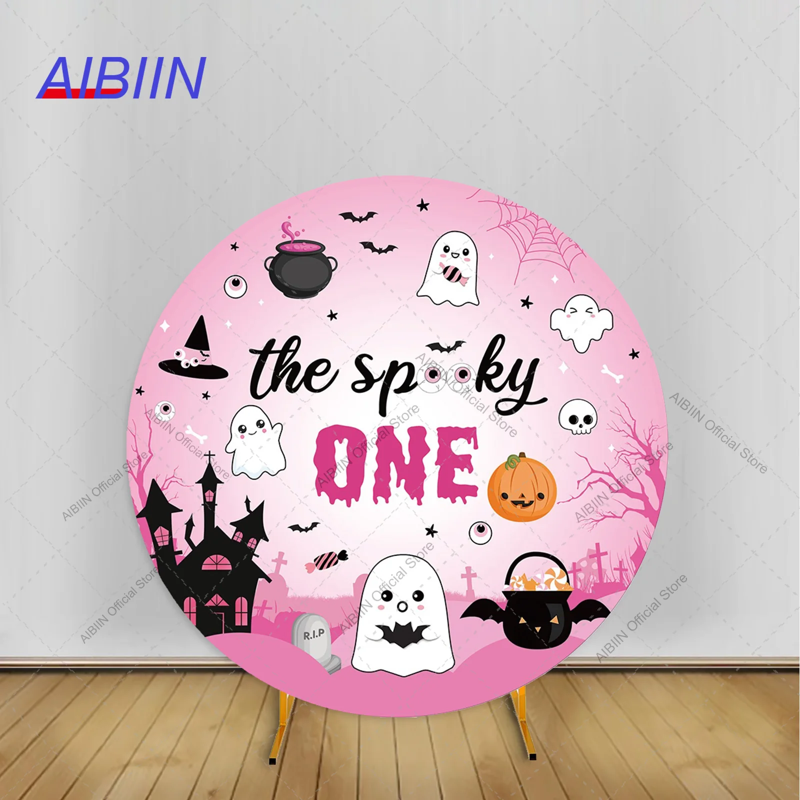 

Жуткий круглый фон на день рождения, милый БУ, призрак, тыква, конфеты, замок, торт для девочек, вечерние Декор, портрет, фон для фотозоны