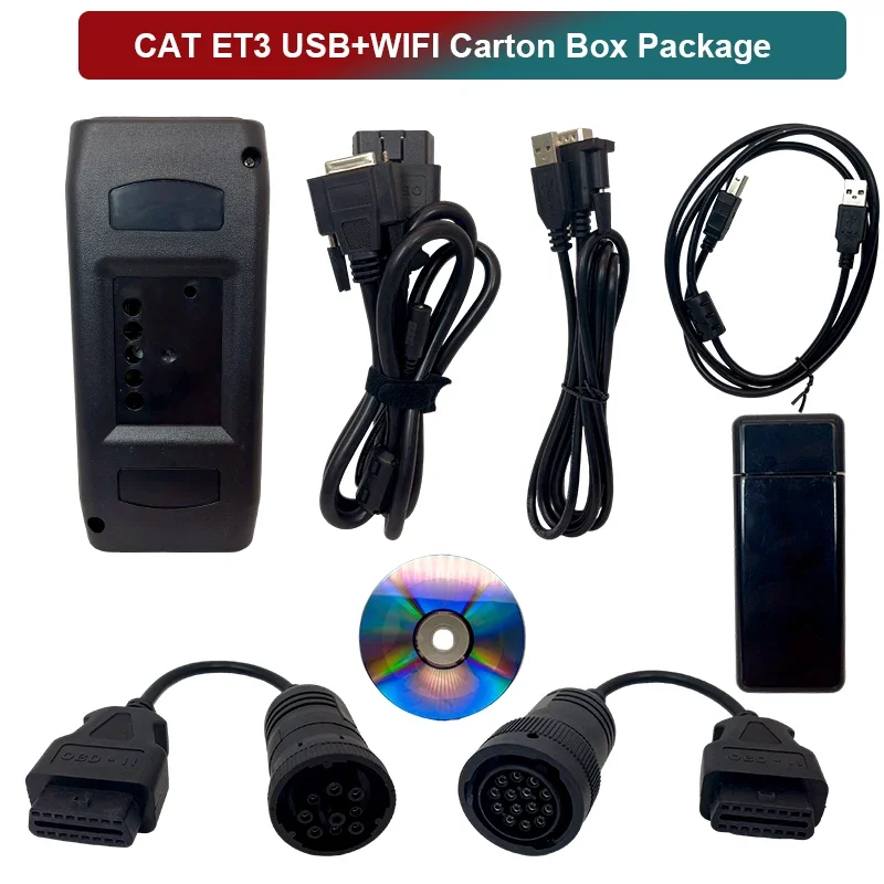 

Адаптер CAT ET3 III V2019 CAT Truck Diagnostic Tool 9-контактный 14-контактный адаптер CAT III CAT ET3 Связь III CAT3 с WIFI/USB