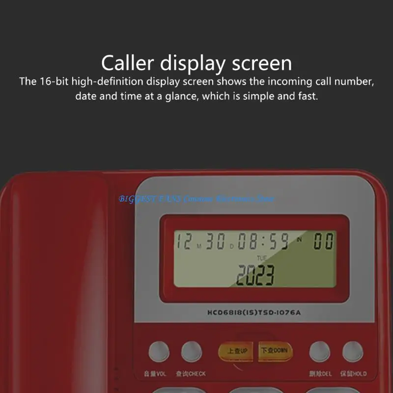 Corded Telephone with Large Led Display Landline Phone Big Button Landline Phones Speed Dials Corded Telephones