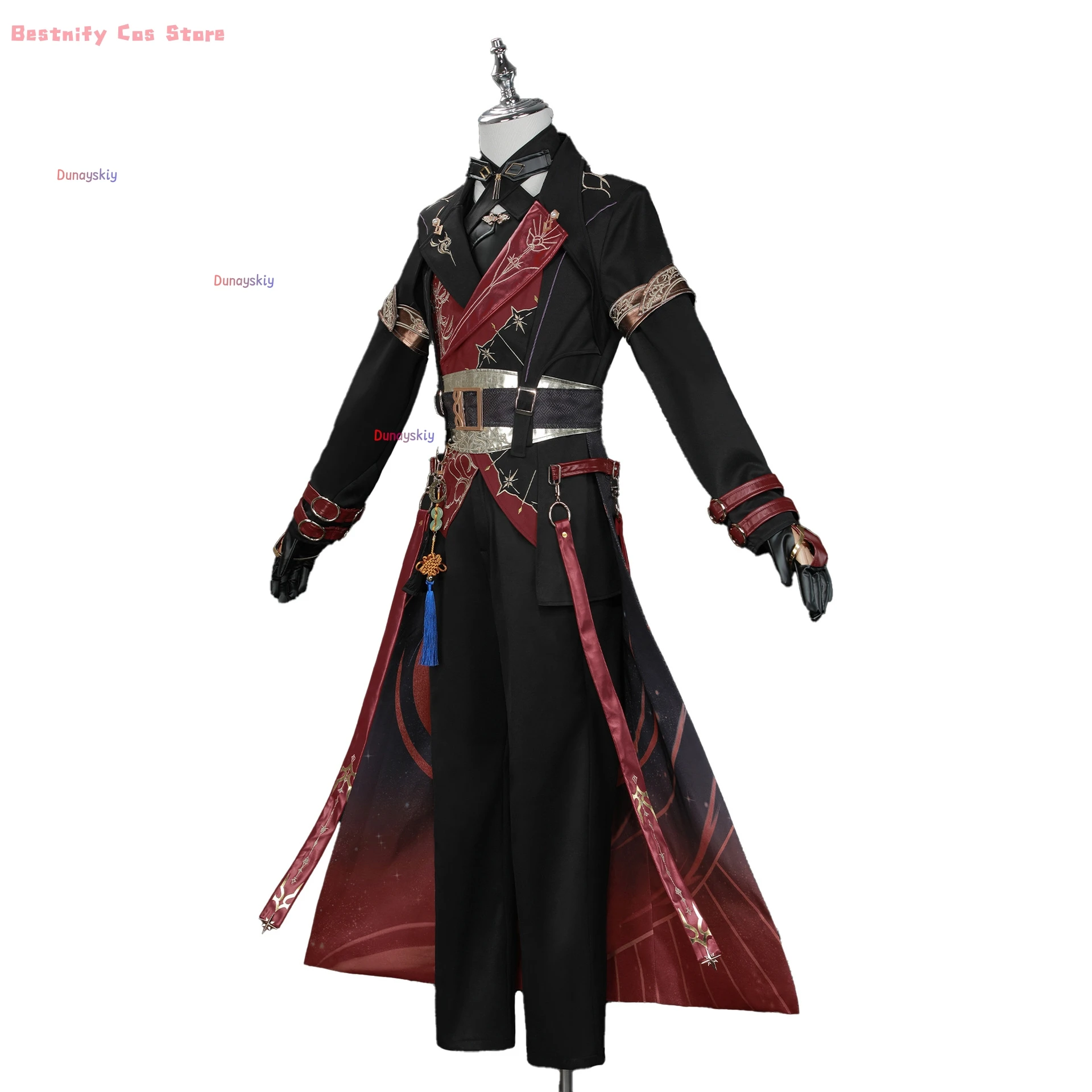 Xavier Game Love And Deepspace Xavier 코스프레 Костюм Парик для взрослых Карнавальная форма Черные костюмы для Хэллоуина Мужчины