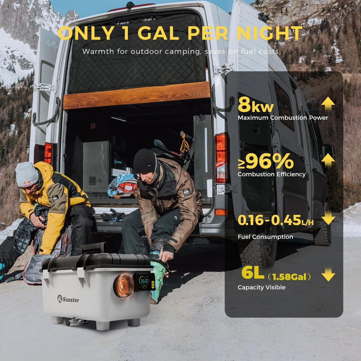 8KW صندوق أدوات محمول 12 فولت/24 فولت و 110-240 فولت الديزل وقوف السيارات مسخن الهواء ث/بلوتوث/التوقف التلقائي/التهوية للمنزل المتنقل RV