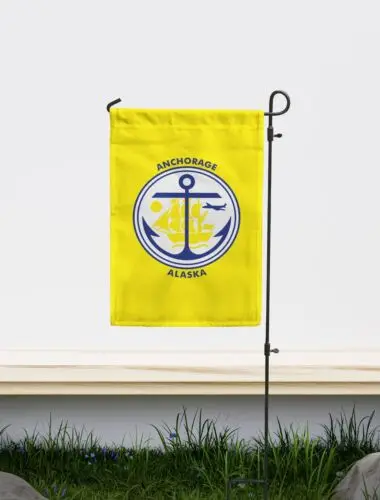 Anchorage, Alaska USA Garden Flag