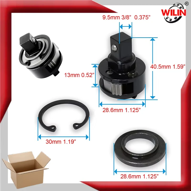 

Repair Kit for Milwaukee 2457-20 M12 Fuel 3/8" Ratchet, Rebuild Service Kit A46T 42-06-1030 with Mpact Wrench Anvil