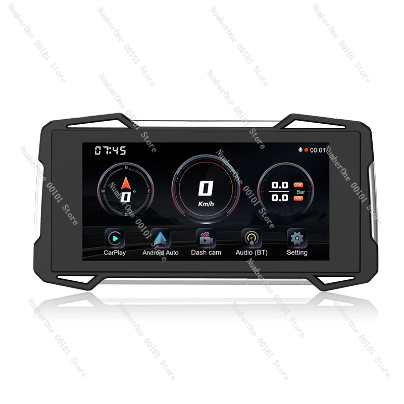 Съемный 7,25-дюймовый мотоциклетный водонепроницаемый беспроводной CarPlay-экран, GPS-навигация для мотоцикла с камерой TPMS 1080P Съемный 7,25-дюймовый мотоциклетный водонепроницаемый беспроводной CarPlay-экран, GPS-навигация для мотоцикла с камерой TPMS 1080P