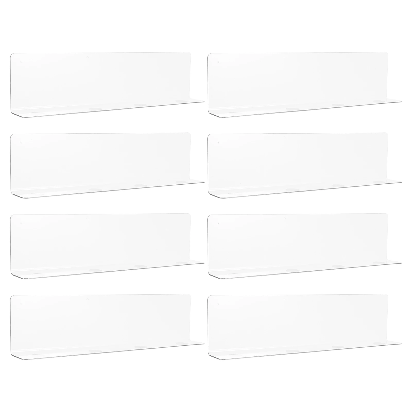 

8pcs Clear Acrylic Shelf Dividers Closet Organizer Adjustable Transparent Separators For Clothes Towels Books Shoes 25Cm Smooth