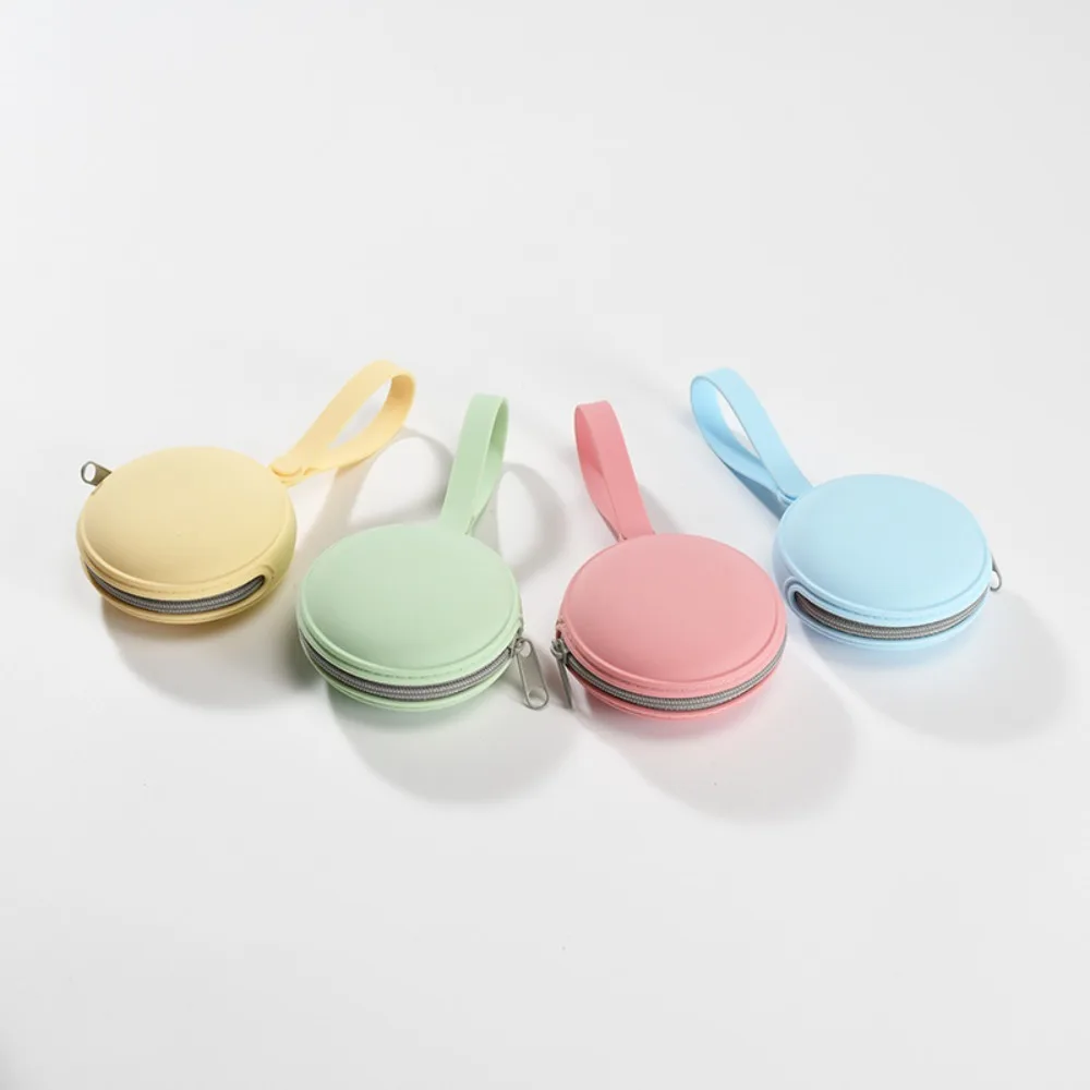 Fashion Zipper Coin Purse Waterproof Portable Silicone Wallet High-capacity With Wrist Rope Earphone Bag Data Line