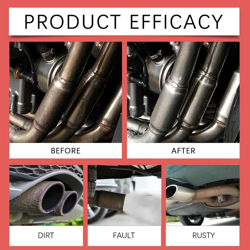 Car Exhaust Pipe Rust Cleaner, Auto Remover Spray, Poderosa Descontaminação, Auto Ferramenta de Limpeza para SUVs e RVs