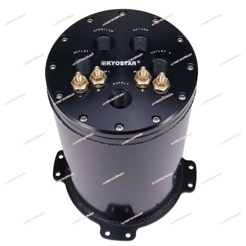 Universal Aluminum 8AN Ports 2.8 l fuel surge tank for twin 40 mm fuel pumps