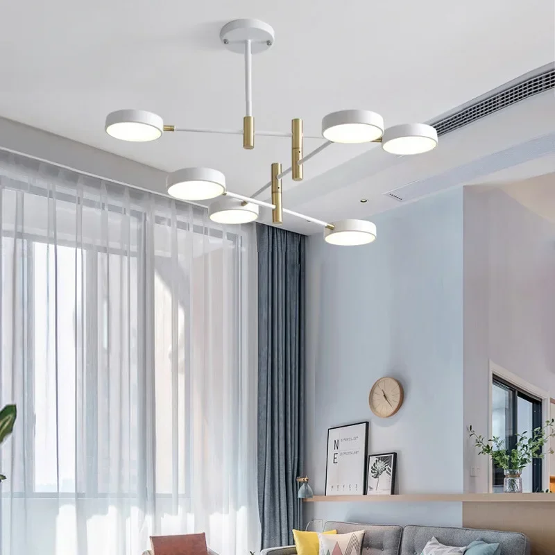 Modern LED Pendant Light Circular Black Gold Chandelier Home For Dining Living Room Bedroom Ceiling Chandelier Lighting Fixtures