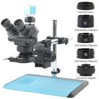 Simul Focal Zoom 7X50X Stereo Microscope Trinocular Microscope HDMI Type-c 1080P Industrial Camera Fo Phone PCB Soldering Repair